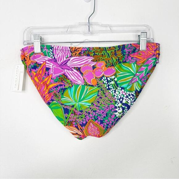 NWT TRINA TURK | Tropic Escape Multicolor Shirred Hipster Bikini Bottom Sz. 12 - Picture 5 of 5